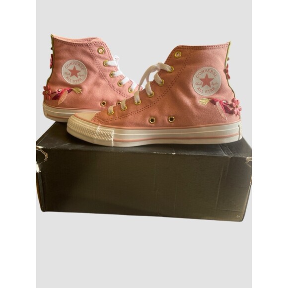 Converse Chuck Taylor All Star 3D Blooms Hummingbirds High Top Sneakers Kids 5.5 - Picture 5 of 8